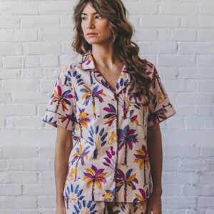 Printfresh Royal Palms 100% Cotton Shorts Set XL